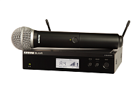SHURE BLX24RE/PG58 M17 662-686 MHz радиосистема вокальная рековая с ручным передатчиком PG58. Кронштейны для крепления в рэк в комплекте