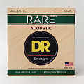 DR RPL-10 струны для акустической гитары, калибр 10-48, серия RARE™, обмотка фосфористая бронза, покрытия нет