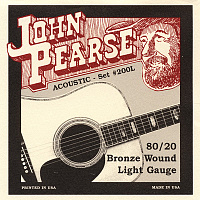 John Pearse 200L струны для акустической гитары .012, .016, .024, .032, .042, .053, бронза
