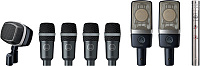 AKG Drumset Premium комплект микрофонов для ударных инструментов:  1x D12VR, 2x C214, 1x C451, 4x D40