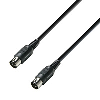 Adam Hall K3 MIDI 0075 BLK  MIDI-кабель, длина 0.75 метра, цвет черный