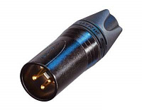 Neutrik NC3MXX-14-B-D кабельный разъем XLR male золоченые контакты, черный корпус, для кабелей большого диаметра, до 10мм