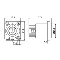 ROXTONE RAC3MPO-WP Yellow/Grey Разъем PowerCon Out, цвет желтый/серый