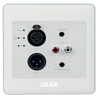 XILICA Rio R22-WP-M-Wht Настенный транскодер аналоговых аудиосигналов и сигналов интерфейса Dante, входы XLR (розетка) + miniJack 3,5 мм + 2 х RCA, выходы XLR (вилка) + miniJack 3,5 мм, питание по PoE 48 В или внешнее, цвет белый