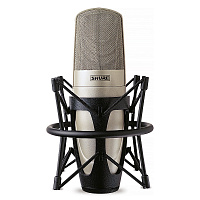 SHURE KSM32/SL студийный конденсаторный микрофон, цвет шампань, держатель-паук, чехол для хранения