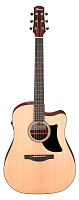 IBANEZ AAD50CE-LG электроакустическая гитара с вырезом, корпус сапеле, топ массив ели, цвет натуральный
