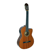 SAMICK CNG-1CE/N  классическая гитара 4/4 с подключением, корпус cutaway, махагони, цвет натуральный