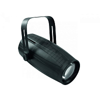 Eurolite LED PST-15W QCL DMX Spot  светодиодный прожектор -пинспот,смена цвета (красный, зелёный, синий, белый), DMX управление (6/8 каналов),1 светодиод 15 Вт (QCL), угол луча 6°, встр. микрофон, пластиковый корпус черного цвета, кабель с вилкой 1 м, под