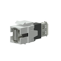 Procab VCK622/W Вставка-переходник Keystone USB 2.0 тип A (розетка) – USB 2.0 тип A (розетка), цвет белый
