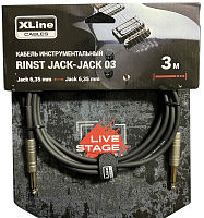 Xline Cables RINST JACK-JACK 03 Кабель инструментальный джек моно 6.3 мм - джек моно 6.3 мм, длина 3 м