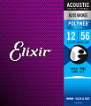 ELIXIR 11075 струны для акустической гитары Light-Medium 12-56 бронза 80/20