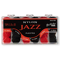 Dunlop 4700 Nylon Jazz Display медиаторы 47R1N, 47R2N, 47R3N, 47R1S, 47R2S, 47R3S; по 24 шт.