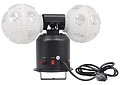 American DJ Jelly Cosmos Ball  светодиодный прибор, состоящий из 2-х вращающихся шаров с 60 лучами в прозрачном корпусе 
