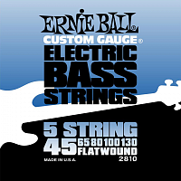 Ernie Ball 2810 струны для 5-струнной бас-гитары Flat Wound Bass 5 (45-65-80-100-130)