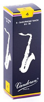 Vandoren SR224 трости для тенор-саксофона , традиционные (синяя пачка), №4, (упаковка 5 шт.)