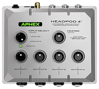 APHEX HeadPod4 4-канальный усилитель для наушников. 4 независимых стереоусилителя с индивидуальным контролем уровня сигнала