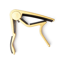 Dunlop 83CG Trigger Curved Gold  каподастр "прищепка" для гитары с закругленным грифом, цвет золотой