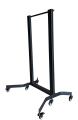 Wize M90RU Мобильная стойка для широкоформатных и интерактивных панелей 60"-90"+, Max VESA 800x700 см, высота 181 см, вертикальная регулировка, кабельный канал, до 270 кг, цвет черный