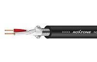 ROXTONE MC010/100 Black Симметричный микрофонный кабель из бескислородной меди на картонной катушке 100 метров, 2x0,30 кв.мм, D 6.5 мм, AWG: 22, 95% экранирование (сетка из луженой медной проволоки 128х0.10 мм), цвет черный