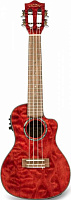 LANIKAI QM-RDCEC укулеле концерт, волнистый клен, звукосниматель, вырез, чехол 10 мм в комплекте