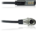 KLARK TEKNIK LEDLAMP18-RA светодиодная лампа подсветки на гусиной шее 18" с угловым 4-х контактным XLR, 12В,  контакты 3-, 4+