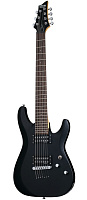 Schecter C-7 Deluxe SBK Гитара электрическая семиструнная, крепление грифа на болтах, цвет матовый черный