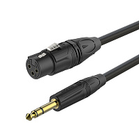 ROXTONE PMXJ430/10 Кабель микрофонный XLR "мама" - джек стерео 6.3 мм, длина 10 м