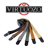 VIRTUOZO 02541 Ремень для гитары, BLACK METAL, 5 см, нейлон HD+кожа