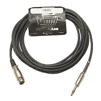 Invotone ACM1005FS/BK микрофонный кабель, 6.3 мм джек стерео XLR3F (мама), длина 5 метров, цвет черный