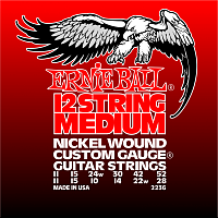 Ernie Ball 2236 струны для 12-струнной электрогитары Nickel Medium 12 (11-11.15-15.24w-10.30-14.42-22w.52-28)