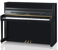 KAWAI K200 M/PEP Пианино, цвет черный полированный, высота 114 см, цельная еловая дека 1,34м2, механизм Millennium III