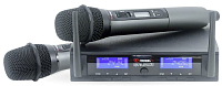 VOLTA DIGITAL 2002 PRO Микрофонная радиосистема с ручными передатчиками (микрофонами). Состоит из двойного приемного устройства и двух ручных передатчиков