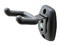 K&M 16590-000-55 настенный держатель для укулеле, чёрный пластик, не поворотный