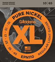 D'ADDARIO EPN110 струны для электрогитары Regular Light, чистый никель, 10-45