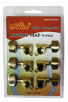 ALICE AL-016JP Комплект одиночных колков для акустической гитары, gold, закрытого типа