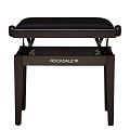ROCKDALE RHAPSODY 135 ROSEWOOD BLACK деревянная банкетка с регулировкой высоты, цвет корпуса палисандр, сиденье - кожзам черный