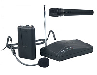 Proel RM100KIT 197.320 Одноантенная радиосистема  VHF с комплектом микрофонов (ручной, петличный, головной)