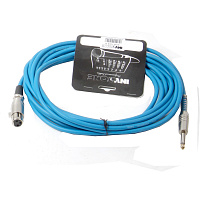 Invotone ACM1006/B  Микрофонный кабель, mono jack 6.3  XLR3F, длина 6 метров, цвет синий