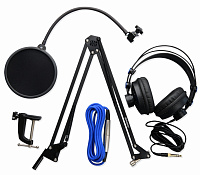 PreSonus BROADCAST ACCESS PACK Комплект оборудования для звукозаписи, попфильтр, пантограф, наушники PreSonus HD7, микрофонный кабель 3 метра