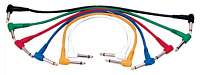 ROXTONE PTC005/0,15  Набор патч-кабелей, диаметр 5 мм, 2 x 6.3 мм mono Jack, 6 штук, 6 цветов