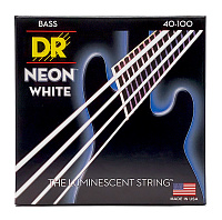DR NWB-40 струны для 4-струнной бас-гитары, калибр 40-100, серия HI-DEF NEON™, обмотка никелированная сталь, покрытие люминесцентное
