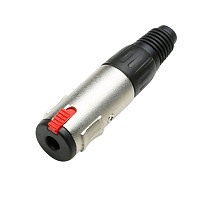 Adam Hall 7896  разъем кабельный 6.3 мм стереоджек мама для кабеля диаметром 4-7 мм, с фиксатором, металл 