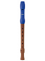 HOHNER B95862  Блокфлейта сопрано, барочная система, 2 части, корпус дерево, мундштук синий пластик