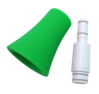 NUVO Straighten Your jSax Kit (White/Green) прямая шейка и раструб для того, чтобы трансформировать jSax в прямой формат, цвет белый/зеленый