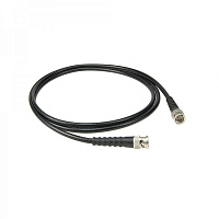KLOTZ C58U1T002 коаксиальный RF кабель 50 Ом, с позолоченными разъёмами Telegartner BNC, 2 м, оболочка ПВХ, чёрный