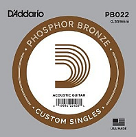 D'ADDARIO PB022 одиночная струна для акустической гитары .022 фосфорная бронза