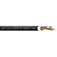 Cordial CDP 1 цифровой кабель 1 пара 0,22 мм2 + 3x1,50 мм2, 15,1 мм, черный