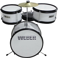 Weber Rabbit Kit White Маломензурная ударная установка, 3 барабана,  14-10-8, стул и тарелка в комплекте, цвет белый