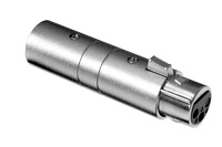 Amphenol AC3F3MBW переходник XLR "папа" 3pin - XLR "мама" 3pin, металлический корпус, цвет никель