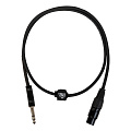 ROCKDALE XF001-1M микрофонный кабель XLR мама - джек стерео 6.3 мм, длина 1 метр